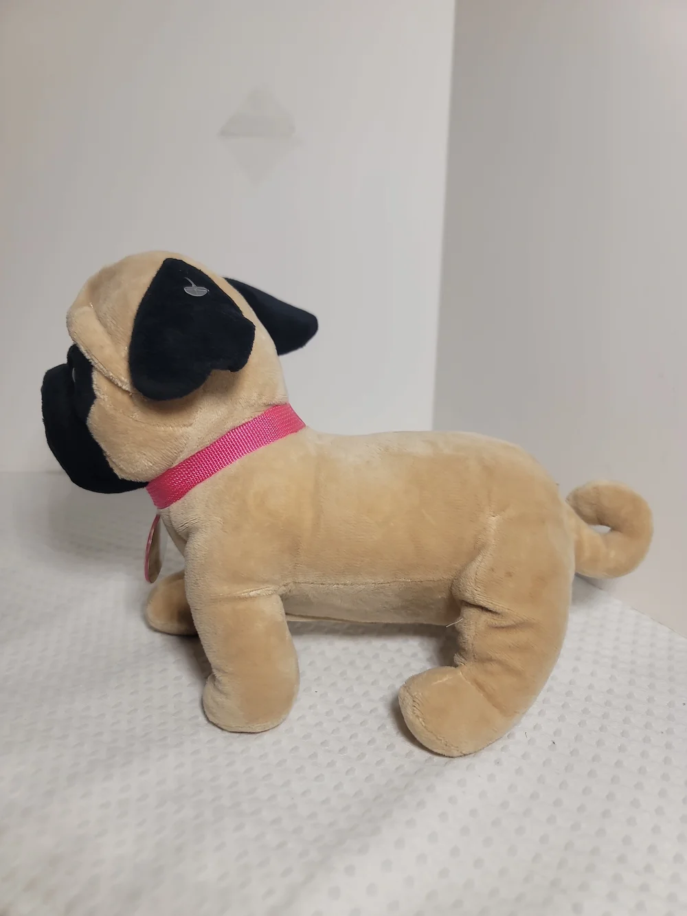 Plush Pug Dog Toy - Tan and Black - Nintendogs Style